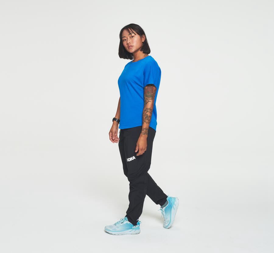 Tee Womens - Hoka One One Lifestyle - Blue - TRYMUPW-32